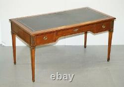 Vintage Fruitwood Leather Topped Extending Bureau De Plat Desk Writing Table