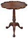 Vintage George Iii Chippendale Style Mahogany Pie Crust Side Table Ball Claw 29