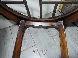 Vintage Hekman Asian Ming Chippendale Style Hexagonal End Table Wood Fretwork