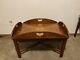 Vintage Hekman Butlers Tray Table Mahogany Coffee Table With Pinwheel Inlay