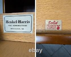 Vintage Henkel Harris Solid Cherry Wood 1-Drawer 2-Tier Step End Table B