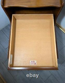 Vintage Henkel Harris Solid Cherry Wood 1-Drawer 2-Tier Step End Table B