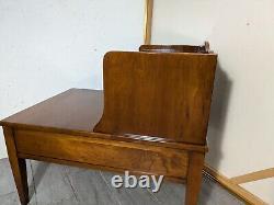 Vintage Henkel Harris Solid Cherry Wood 1-Drawer 2-Tier Step End Table B