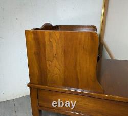 Vintage Henkel Harris Solid Cherry Wood 1-Drawer 2-Tier Step End Table B