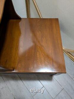 Vintage Henkel Harris Solid Cherry Wood 1-Drawer 2-Tier Step End Table B