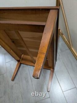 Vintage Henkel Harris Solid Cherry Wood 1-Drawer 2-Tier Step End Table B