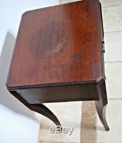 Vintage Hepplewhite Chippendale Solid Mahogany Small 1 Drawer Side Table