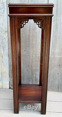 Vintage Lane Furniture Chinese Chippendale Walnut Plant Stand 988-61 c. 1960