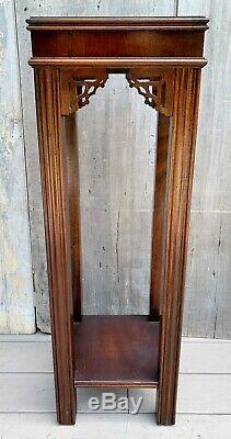Vintage Lane Furniture Chinese Chippendale Walnut Plant Stand 988-61 c. 1960
