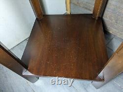 Vintage Lane Inlaid Top Side Table with Pull Out Tray Asian Chippendale Style