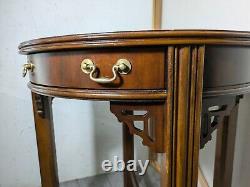 Vintage Lane Round Cherry/Mahogany Wood Chippendale Table