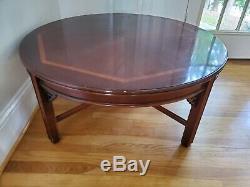 Vintage Lane Round Chippendale Chinoiserie Coffee Table