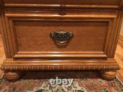 Vintage Lexington Commode Oak Wood Nightstand