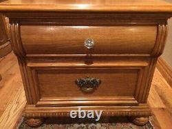 Vintage Lexington Commode Oak Wood Nightstand