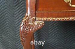 Vintage Link Taylor Chippendale Style Solid Mahogany Console Sofa Hall Table