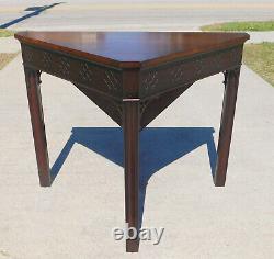 Vintage Mahogany Chinese Chippendale Style Corner Table