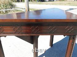 Vintage Mahogany Chinese Chippendale Style Corner Table