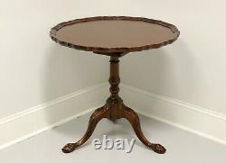 Vintage Mahogany Chippendale Tilt-Top Ball in Claw Pie Crust Table