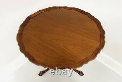 Vintage Mahogany Chippendale Tilt-Top Ball in Claw Pie Crust Table