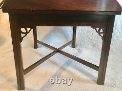 Vintage Mahogany English Chippendale Style Butler's Table