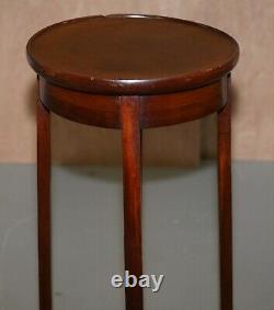 Vintage Mahogany Side Table Can Be Used As Plant Jardiniere Or For Sculptures
