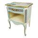 Vintage Mckenzie Childs Style Side End Table Nightstand Louis Xv Custom Painted