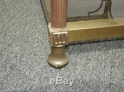 Vintage Mid Century Chinese Chippendale Metal End Table Two Tier