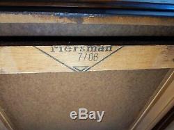 Vintage Mid Century MERSMAN 7706 Pair of Rolling End Step Tables Veneer