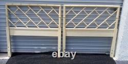 Vintage Mid Century Pair Of Thomasville Chinese Chippendale Twin Headboards