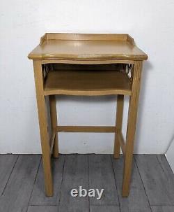 Vintage Mid Century Petite Telephone Stand Desk/Table & Chair Set Chippendale