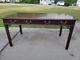 Vintage Mount Airy Chippendale Style Mahogany Console Table 60wx30.5dx30h