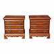 Vintage Pair Solid Cherry Chest Of Drawers End Tables Night Stands