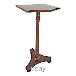 Vintage Pedestal Accent Table Hall Library Stand Bombay Neo-Classic Chippendale