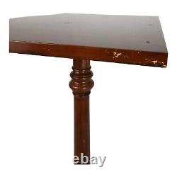 Vintage Pedestal Accent Table Hall Library Stand Bombay Neo-Classic Chippendale