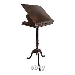 Vintage Pedestal Book Bible Lectern Table Library Podium Stand Mahogany Bombay