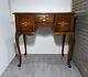 Vintage Queen Anne Chippendale 3-drawer Lowboy Chest Dressing Table Cherry