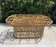 Vintage Rattan Octagonal Dining Table, Very Rare! Chippendale, Uship Delivery