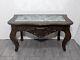 Vintage Rustic Carved Wood Victorian Chippendale French Louis Xv Half Table