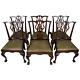 Vintage Set Of 6 Mahogany Chippendale Ball And Claw Dining Chairs #22254