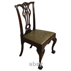 Vintage Set of 6 Mahogany Chippendale Ball and Claw Dining Chairs #22254