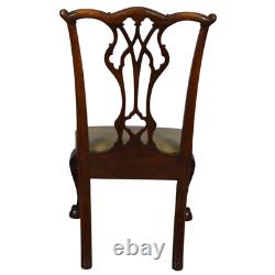 Vintage Set of 6 Mahogany Chippendale Ball and Claw Dining Chairs #22254