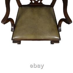 Vintage Set of 6 Mahogany Chippendale Ball and Claw Dining Chairs #22254