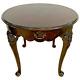 Vintage Sherill Furniture Coffee Table Top Drawer Round Chippendale