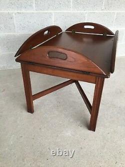 Vintage Solid Cherry Chippendale Style Butler Table