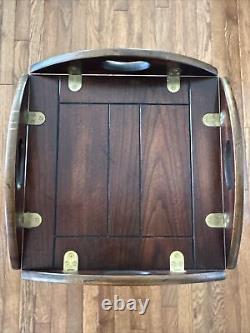 Vintage Solid Wood Butler's Tray Coffee Tea Table mahogany Excellent