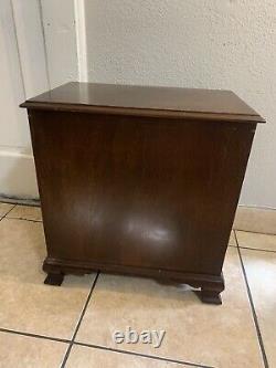 Vintage Solid Wood Chippendale Style Nightstand, Bedside, Chest