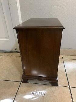 Vintage Solid Wood Chippendale Style Nightstand, Bedside, Chest