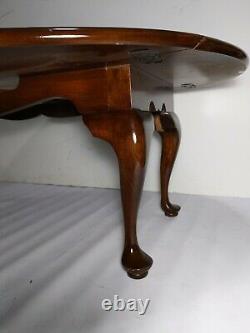 Vintage Stickley Solid Cherry Drop Leaf Coffee Table Queen Anne Chippendale