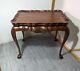 Vintage Sutton Furniture Mahogany Wood Chippendale Tea Table Ball & Claw Feet