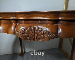 Vintage Sutton Furniture Mahogany Wood Chippendale Tea Table Ball & Claw Feet